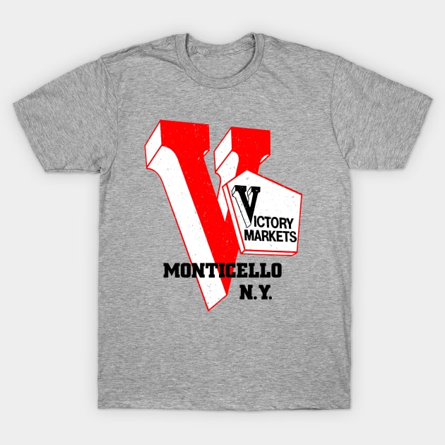 Victory Market Former Monticello NY Grocery Store Logo T-Shirt by MatchbookGraphics